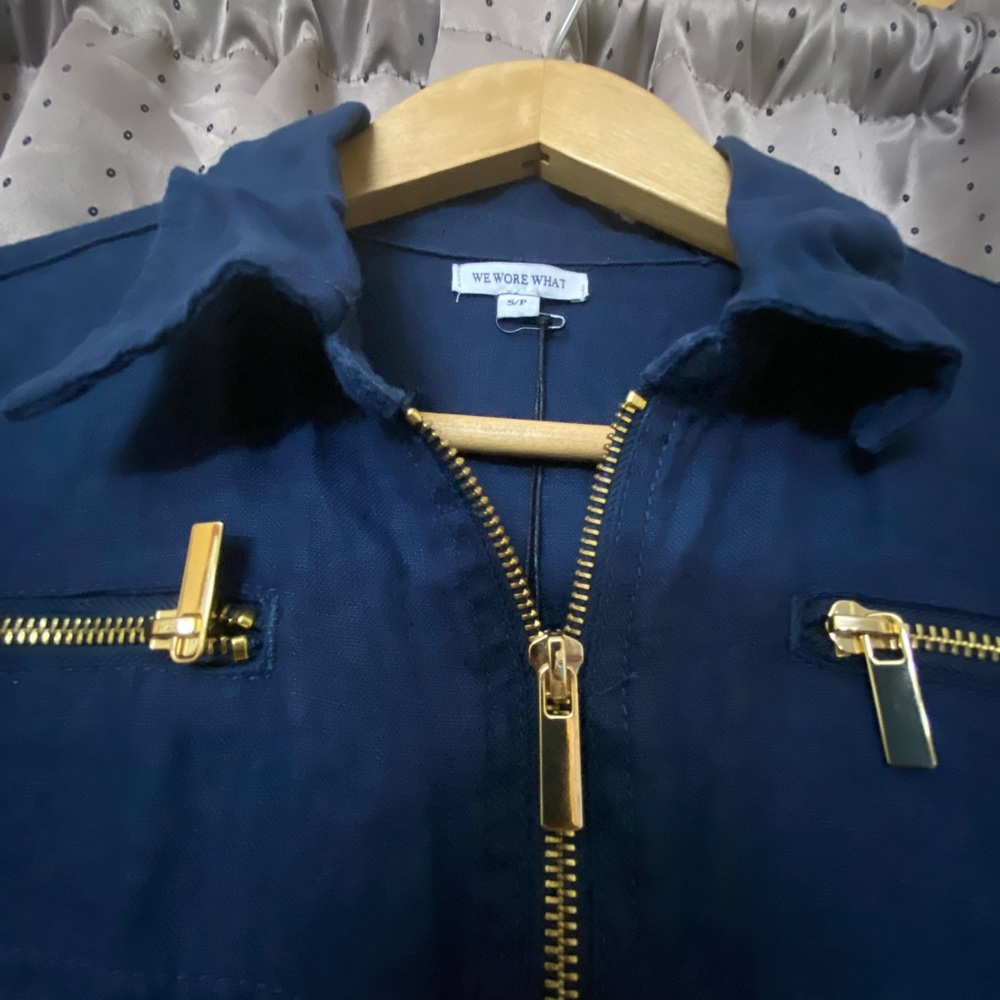 Brand New We Wore That Women’s Utility Jumpsuit with Gold Closures Size Small